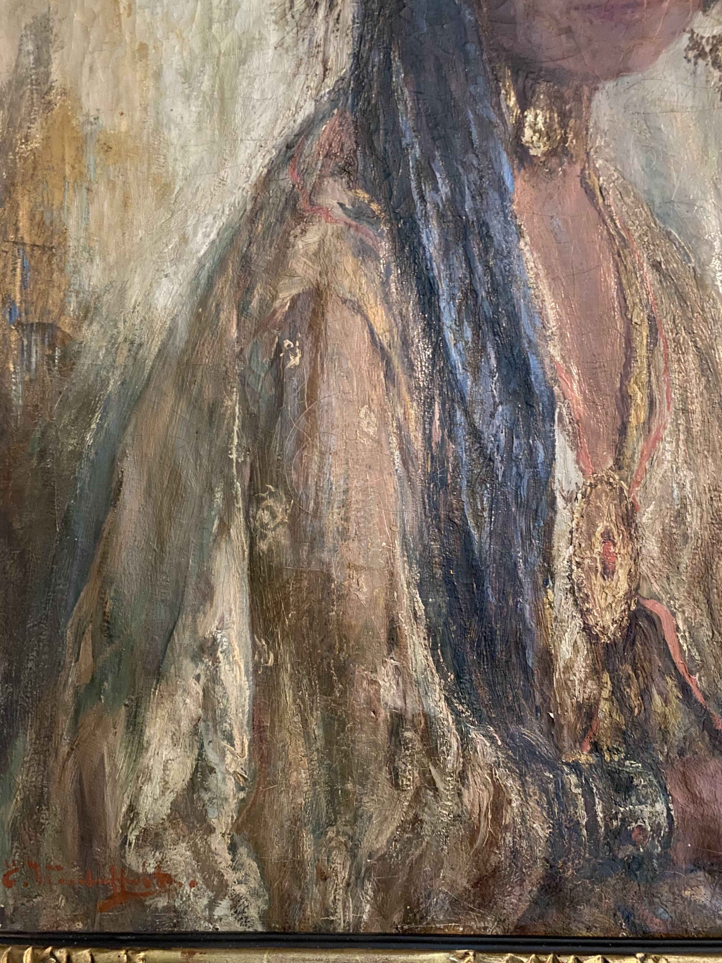 Orientalist portrait by Édouard Verschaffelt