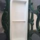 Castirone green enamelled cast iron umbrella stand and removable white tray