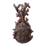 BOSSOT in Ciry-le-Noble (71) Stoneware tobacco pot with naturalist decoration