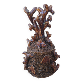Pot à tabac en grès à décor naturaliste Bossot à Ciry-le-Noble, vers 1880