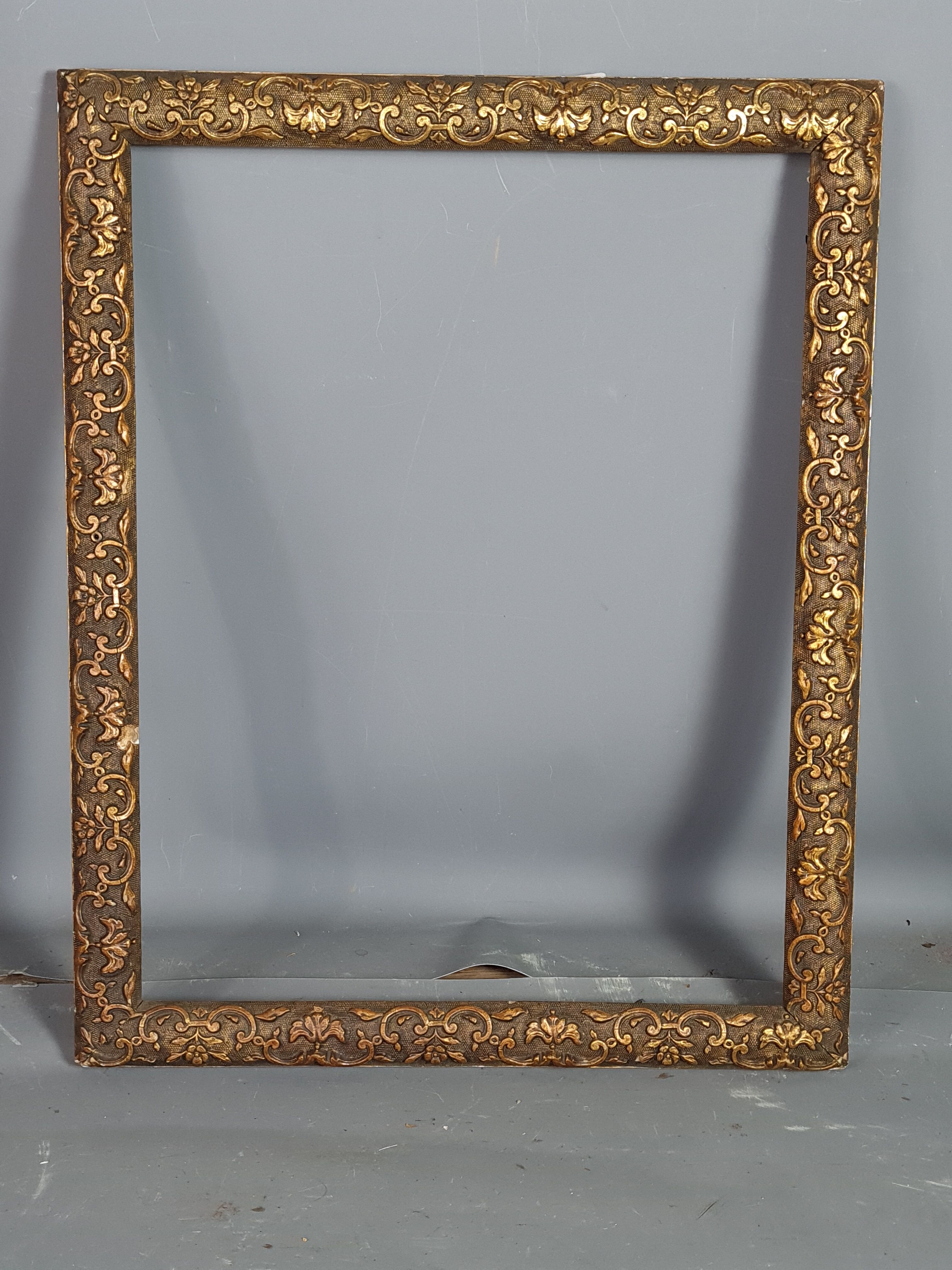 Old frame gilded stucco wood 47x38 foliage 42x32.9 cm Louis XIV SB style