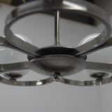Art deco nickel-plated chandelier, 1930