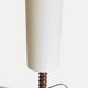 Art Deco wooden table lamp by Charles Dudouyt, France, circa 1930s.