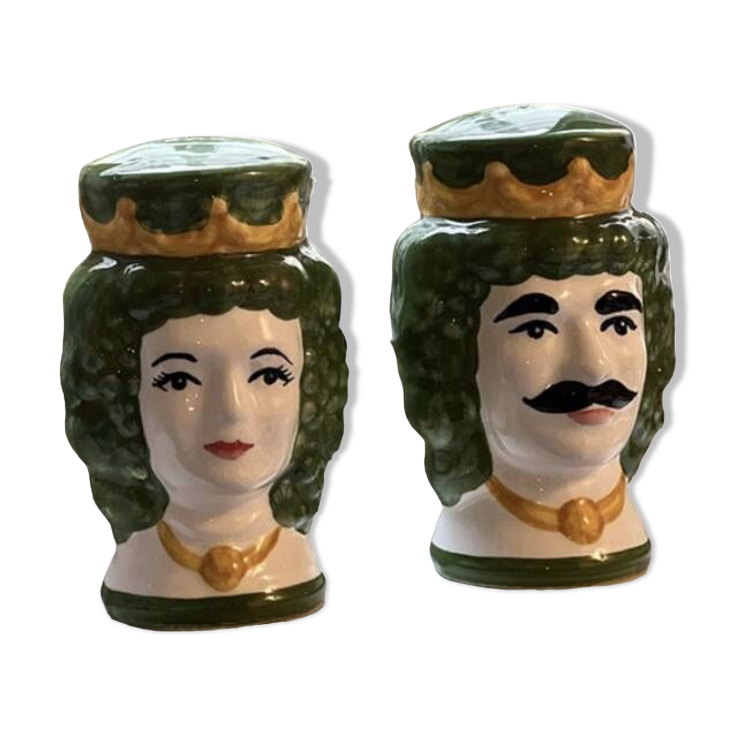 Green Sicilian salt & pepper