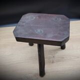 Dark octagon tripod stool