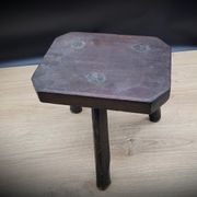 Dark octagon tripod stool