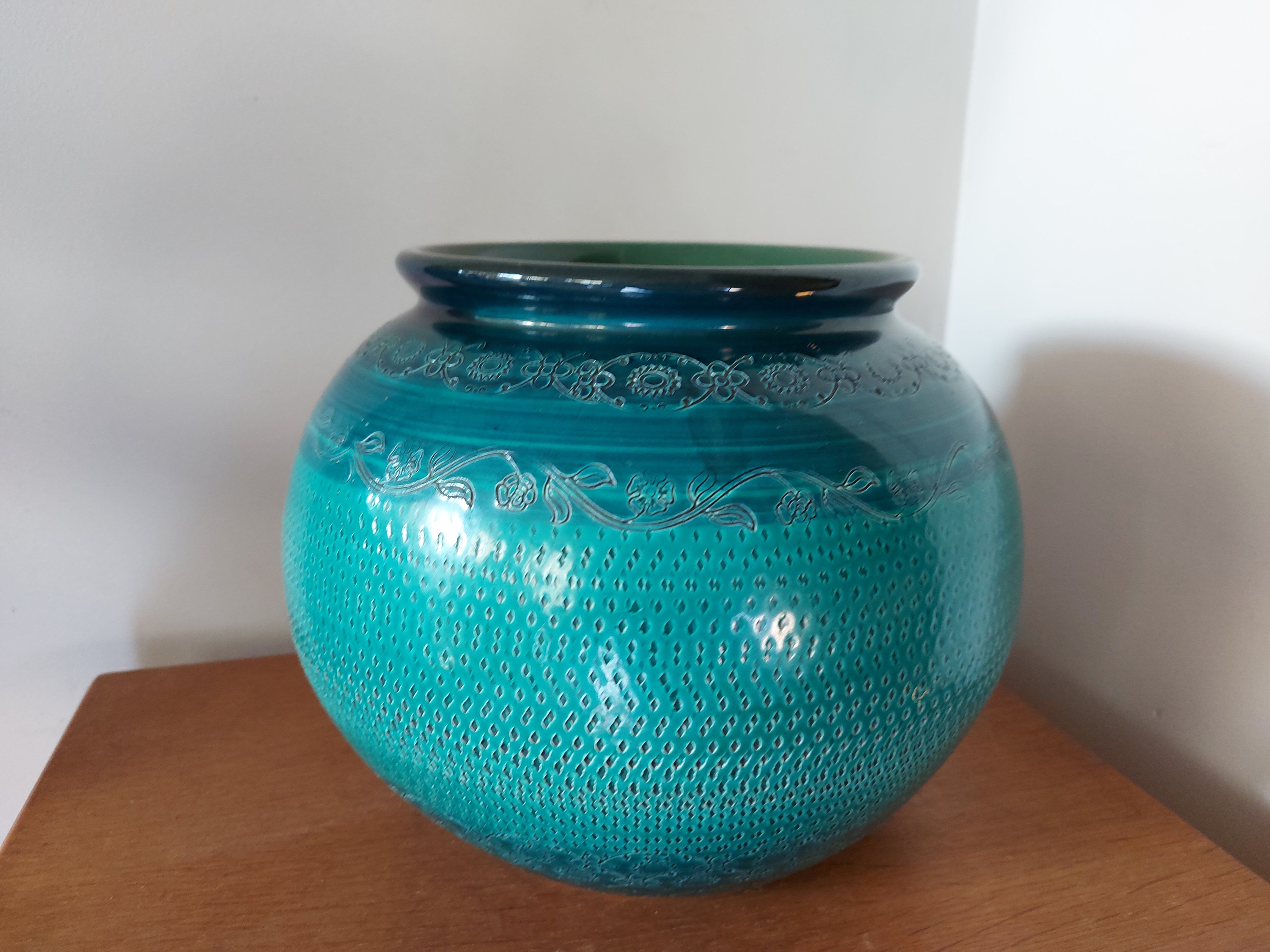 Vase Aldo Londi Bitossi , green color