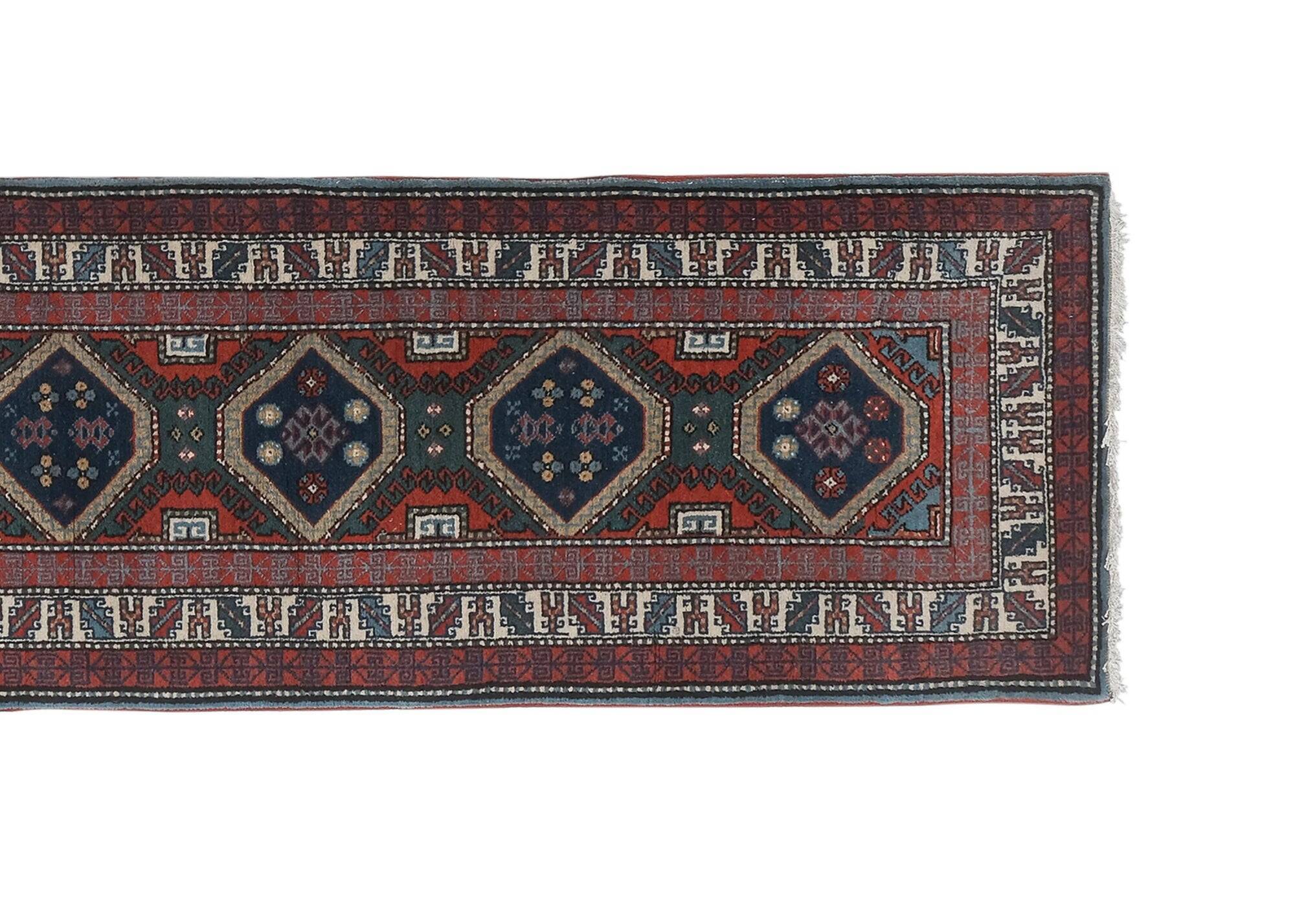Vintage Turkish hallway rug 66x1 cm