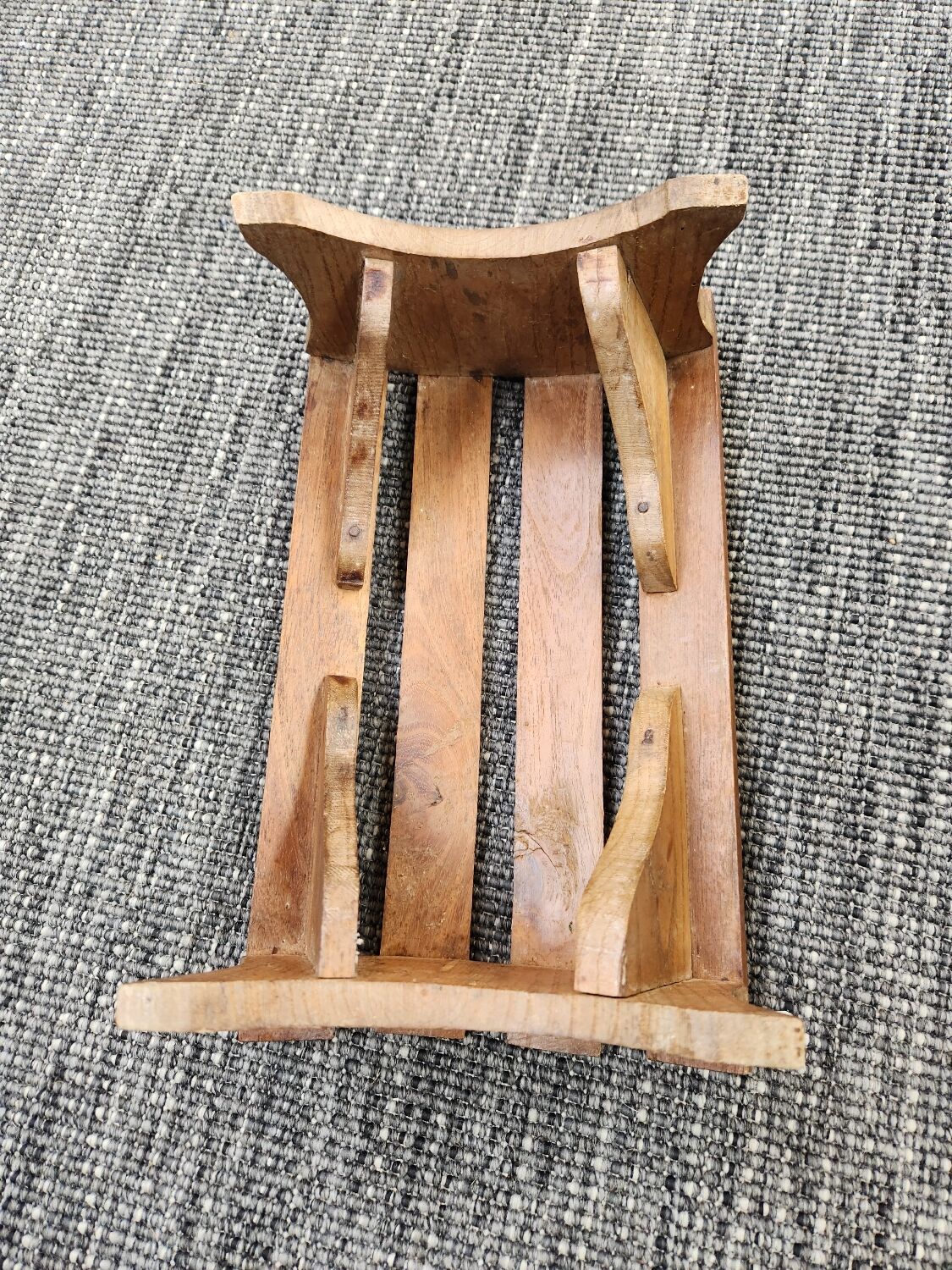 Small bench/Footrest in antique wood