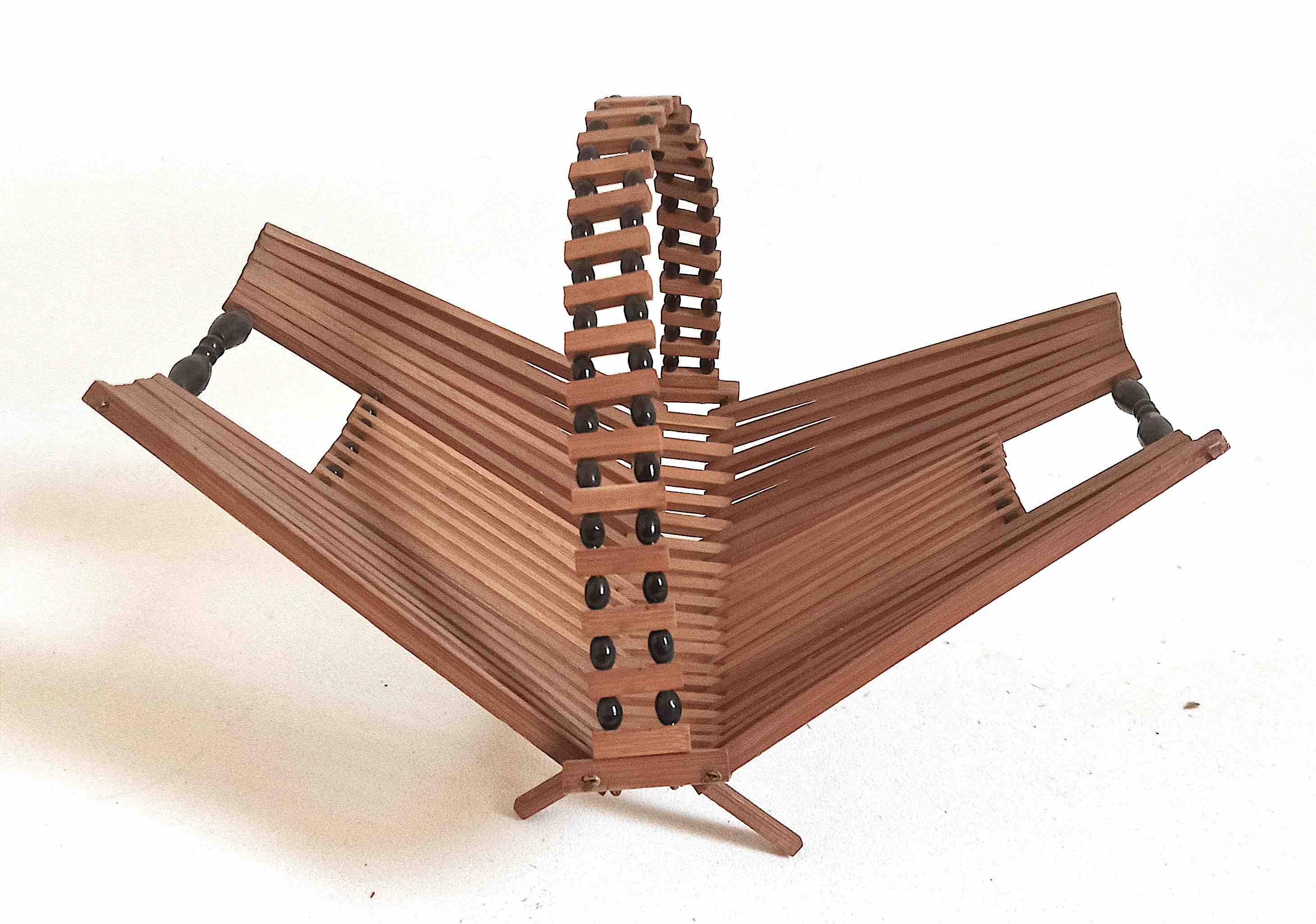 50s scandinavian foldable fruit basket