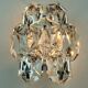 Elegant mid century sconce crystal glass prisms and chrome by kinkeldey 196