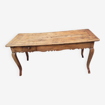 18th century Louis XV style farm table in cherry wood