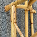 Rattan coat rack