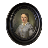Pair of framed portraits