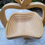 Foldable wooden fruit basket and trivet