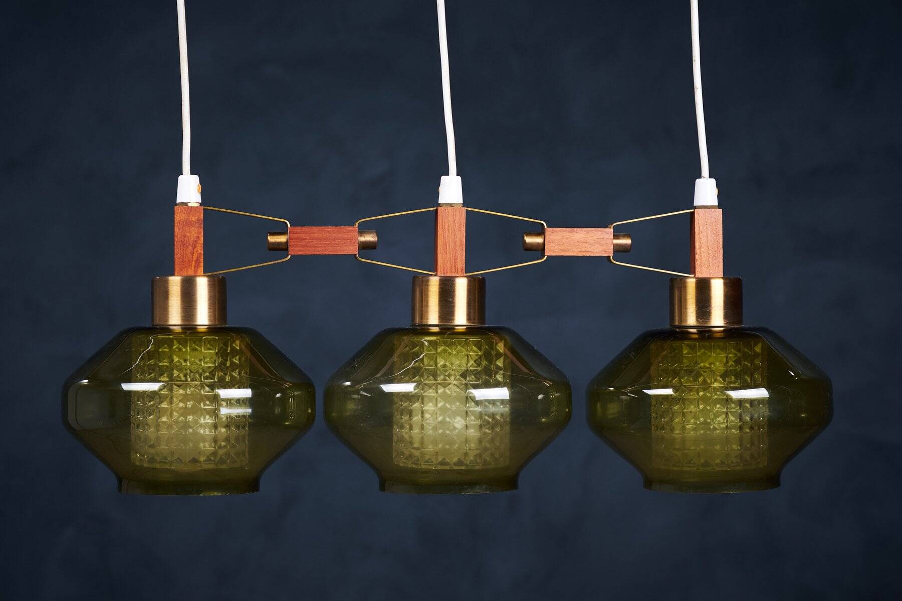 Glass Pendant Lamp by Carl Fagerlund, 1961