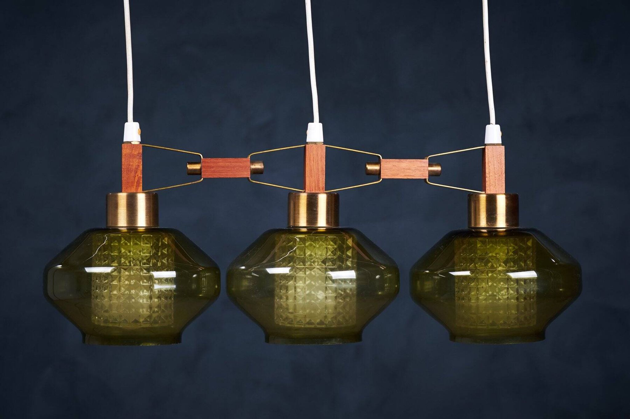 Glass Pendant Lamp by Carl Fagerlund, 1961