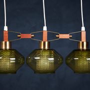 Glass Pendant Lamp by Carl Fagerlund, 1961