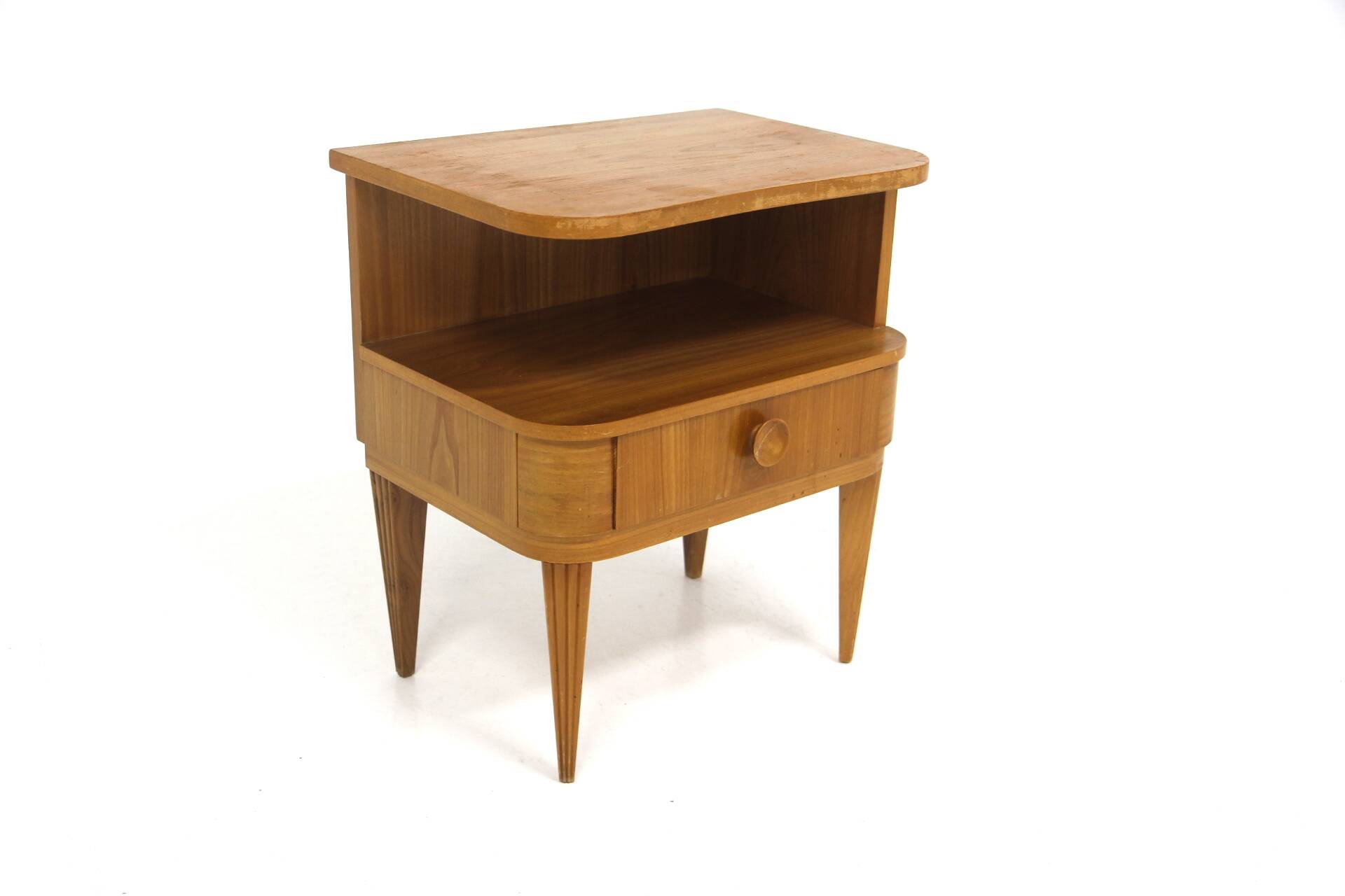 Elm bedside table, Swedish Modern, Sweden, 1940