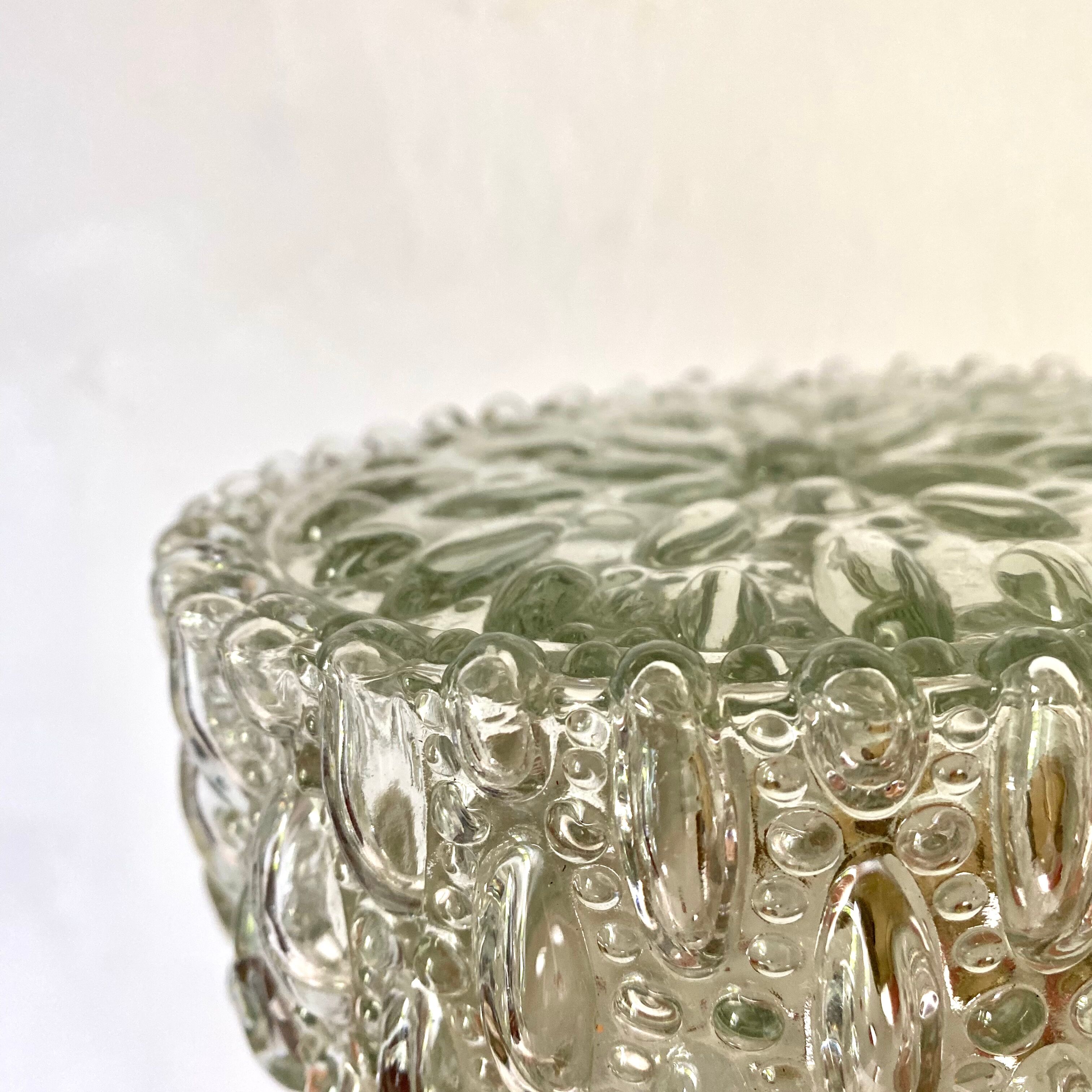 Vintage round glass ceiling lamp