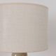 Lampe grès et jute écrue