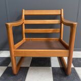 CFC Silkeborg arm chair by Johannes Andersen new green upholstery 1960s