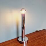 Tubular chrome metal table lamp, 1970s