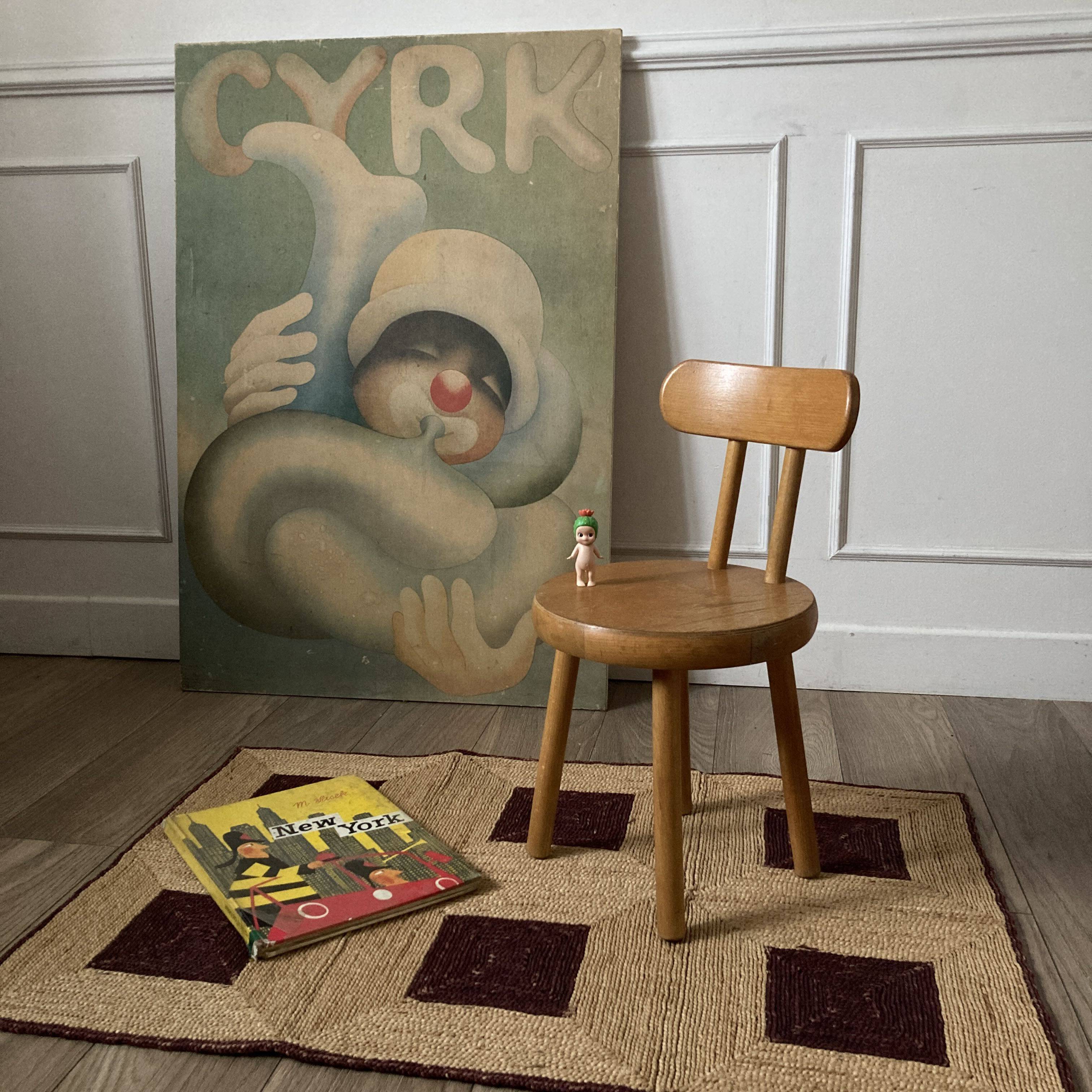 All-wooden children's chair