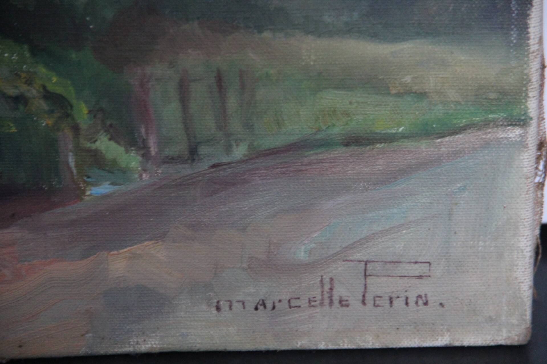 Chalet in the mountains, HST painting 40 x 50