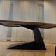 Suspended dining table in acacia wood and metal Coco