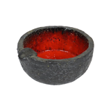 Fat Lava Pottery Ceramic Ashtray Bright Red Plem Vintage 13cm