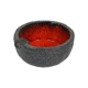 Fat Lava Pottery Ceramic Ashtray Bright Red Plem Vintage 13cm