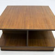 Table basse italienne en noyer de style moderne du milieu du siècle de F.Lli Saporiti, années 1960
