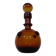 Italian amber glass decanter with stopper, 1960s