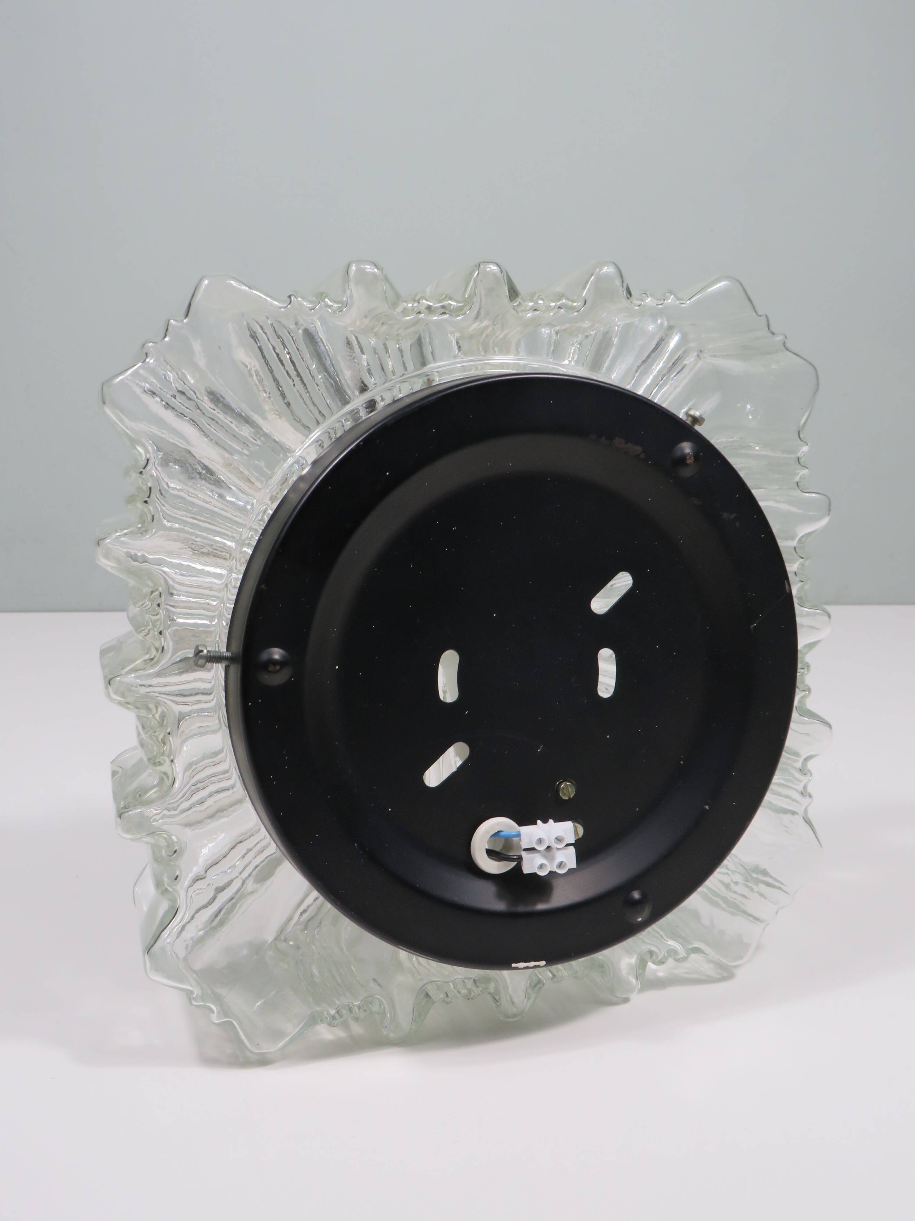 Brutalist square ceiling lamp, Germany 1970s