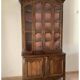 Impressive sideboard, two-part display cabinet in walnut
