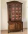 Impressive sideboard, two-part display cabinet in walnut