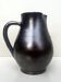 black stoneware carafe / vase, France 1950