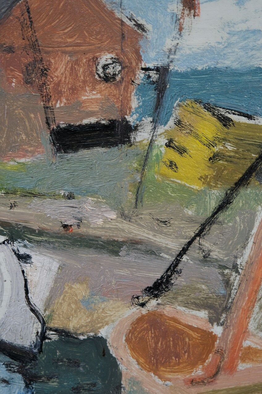 John Börén, Swedish Modern Painting, 1960s, Oil on Panel, Framed.