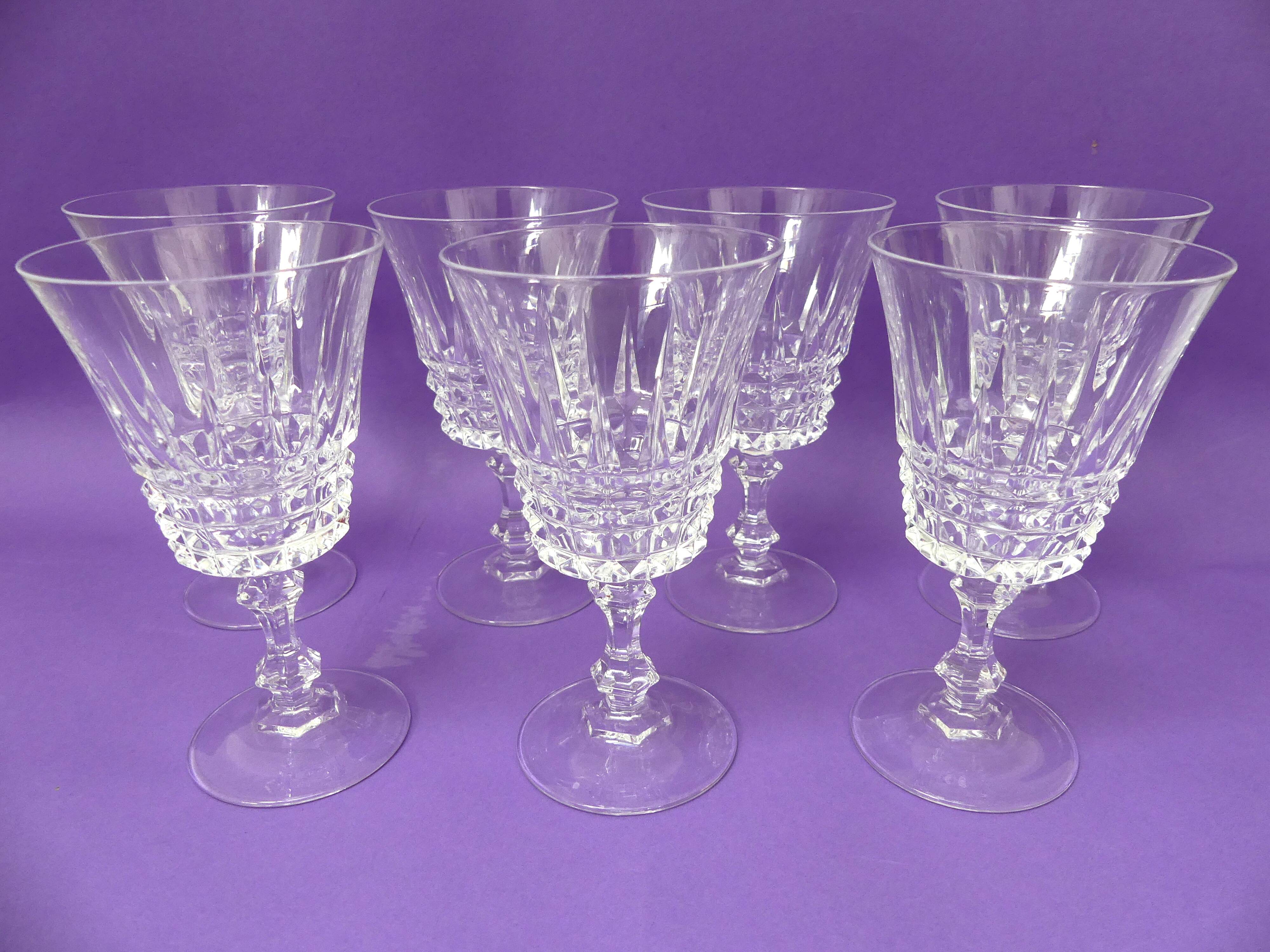 Cristal d'Arques red wine glasses