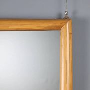 Vintage mirror with bamboo frame, Italian design, 1980s.