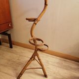 Plant holder bamboo rattan snake vintage