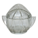 Art deco sugar bowl in molded pressed glass