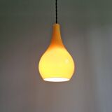 Scandinavian pendant light in honey-colored opaline glass, 1960s