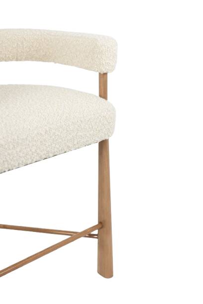 Pair of blond beech bar stools. Contemporary work.