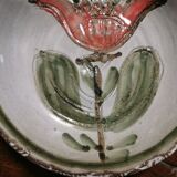 Hollow ceramic plate signed Albert Thiry