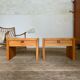 Tables de chevet vintage en orme massif