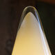 Teepee lamp conical in white glass. SCE France. 1980s