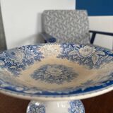 Sarreguemines Iron Earth Compote Dish - Vintage Blue Jardinière Model -