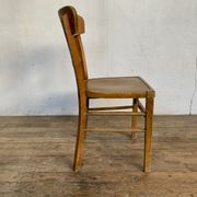Series Lot of 8 chairs bistro Luterma in light wood Year 1950